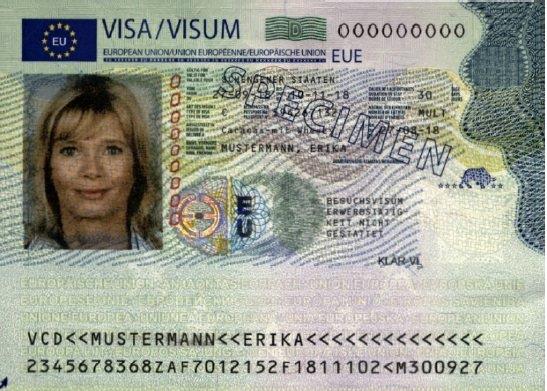 解读德国签证页